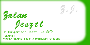 zalan jesztl business card